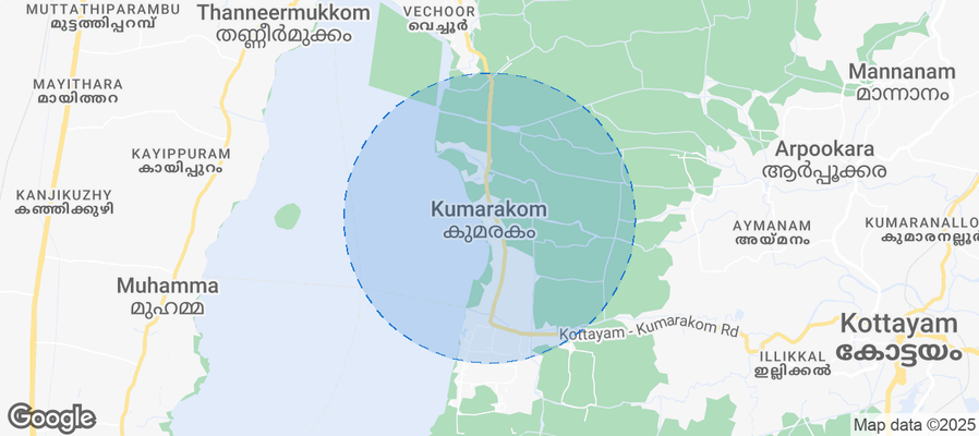 Kumarakom Airbnb map