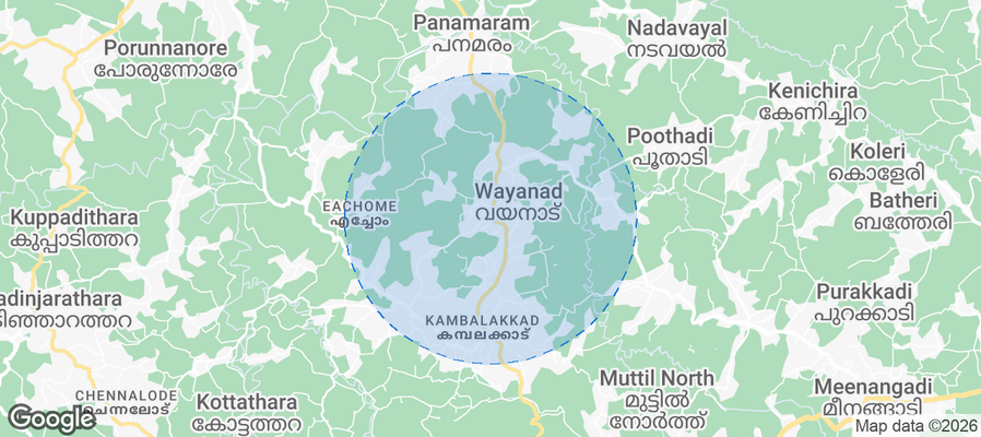 Wayanad Airbnb map