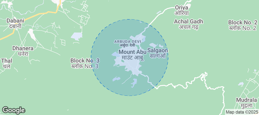Map of Airbnb listings in Mount Abu