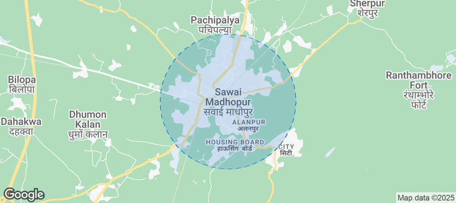 Map of Airbnb listings in Sawai Madhopur