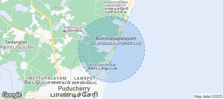 Map of Airbnb listings in Chinna Mudaliar Chavadi