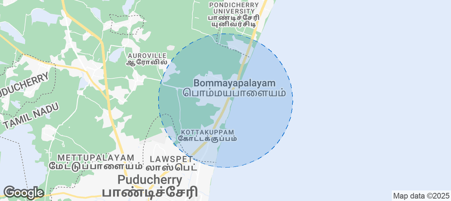Map of Airbnb listings in Periya Mudaliar Chavadi