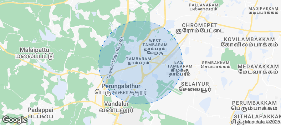 Map of Airbnb listings in Tambaram