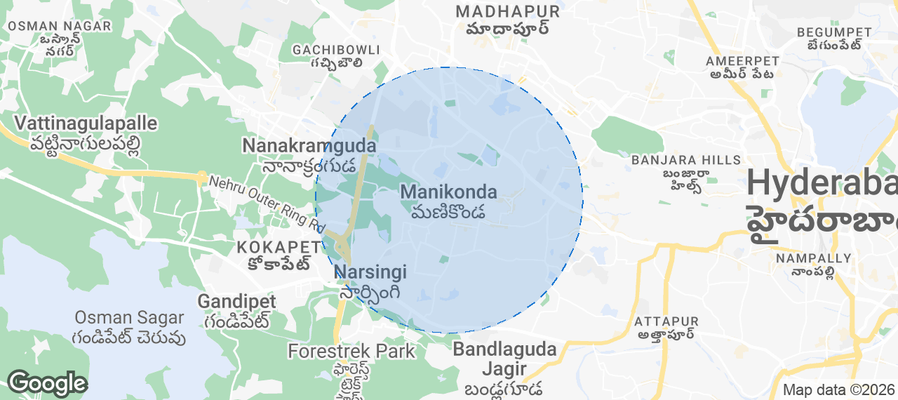 Manikonda Airbnb map