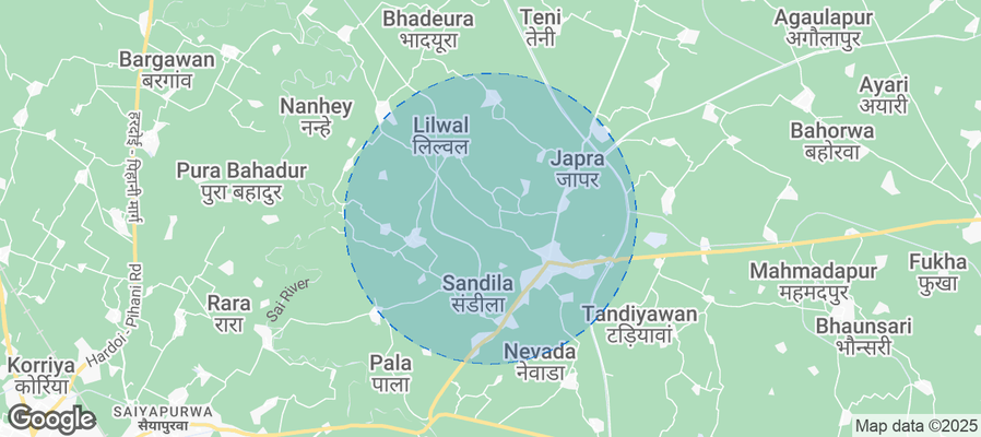 Map of Airbnb listings in Garhi