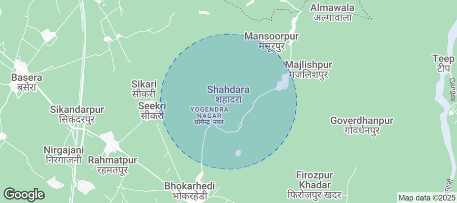 Map of Airbnb listings in Shahdara