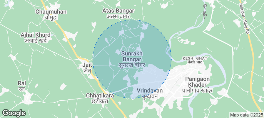 Map of Airbnb listings in Sunrakh