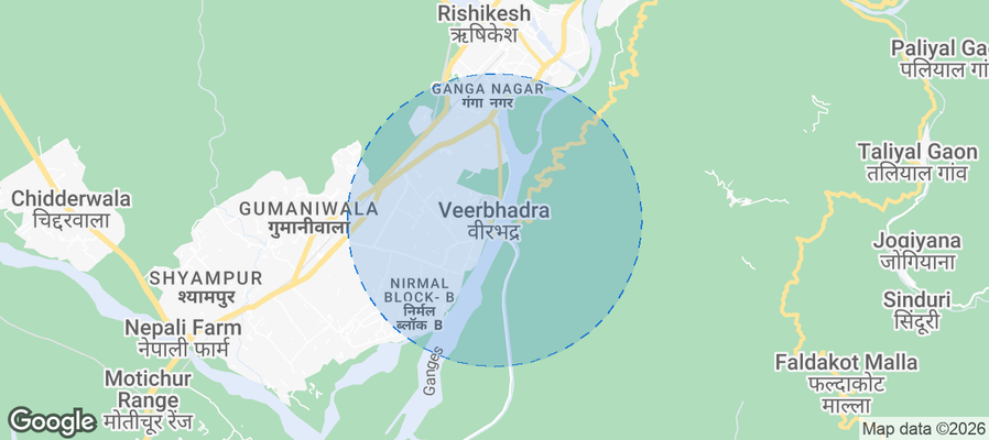 Veerbhadra Airbnb map