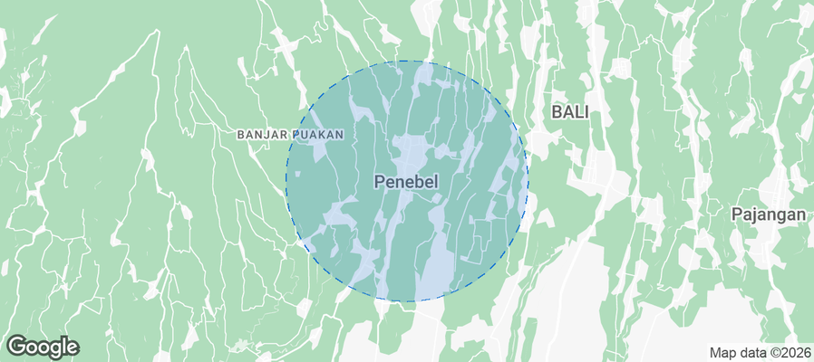 Penebel Airbnb map