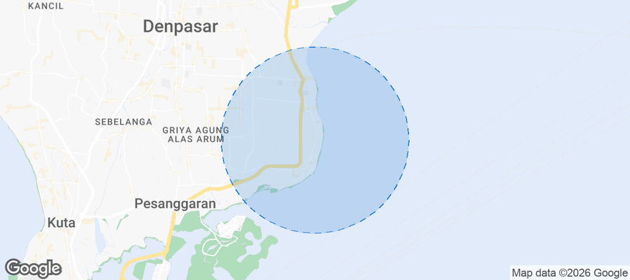 Sanur Airbnb map