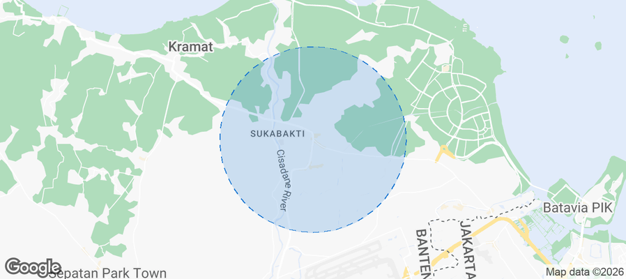 Teluknaga Airbnb map
