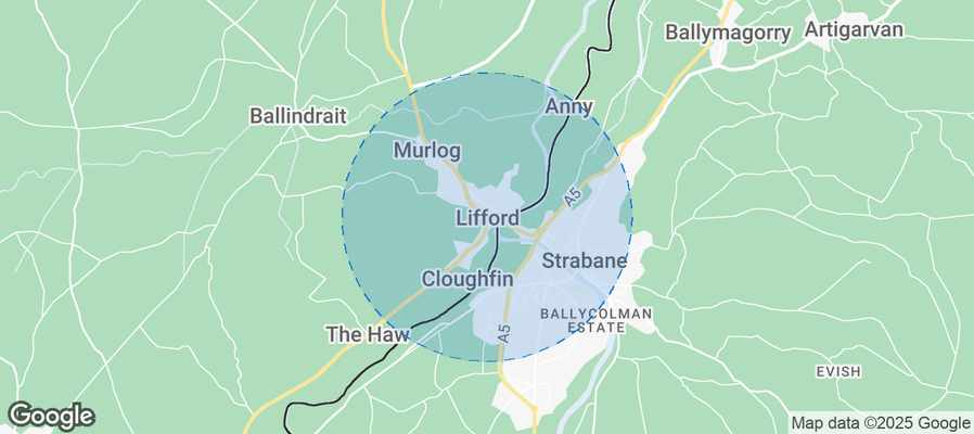 Map of Airbnb listings in Lifford-Stranorlar Municipal District