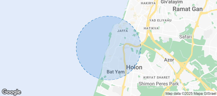 Map of Airbnb listings in Bat Yam