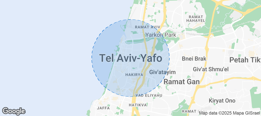 Map of Airbnb listings in Tel-Aviv