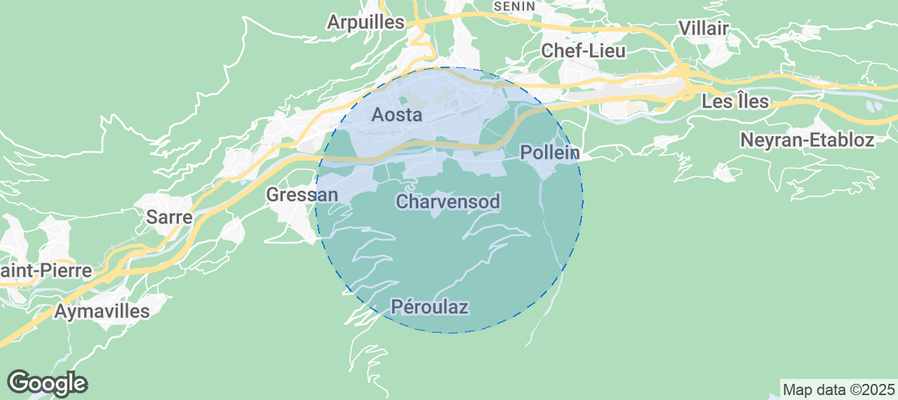 Map of Airbnb listings in Charvensod