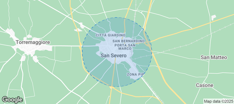 Map of Airbnb listings in San Severo
