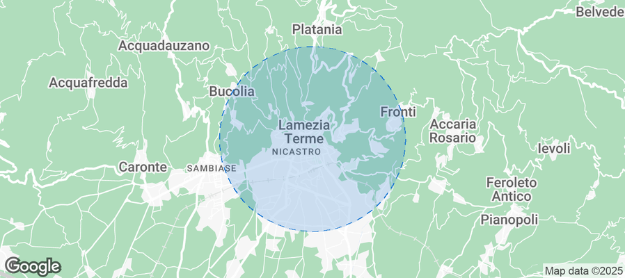 Map of Airbnb listings in Lamezia Terme