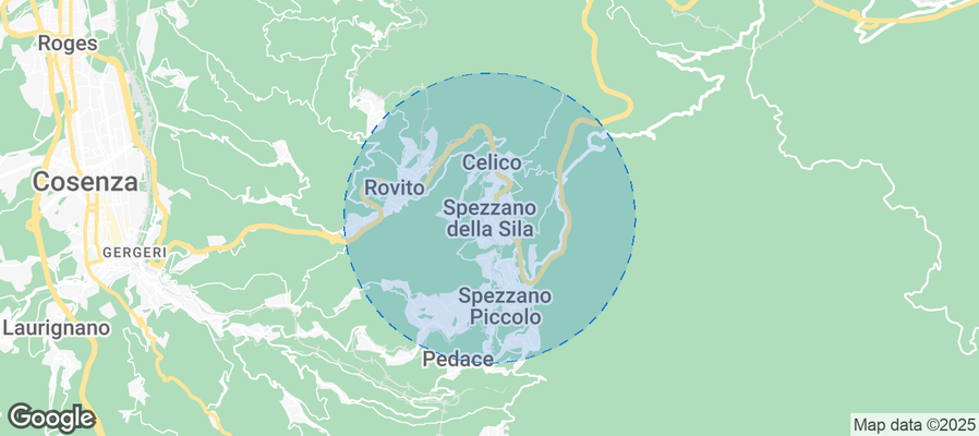 Map of Airbnb listings in Spezzano della Sila