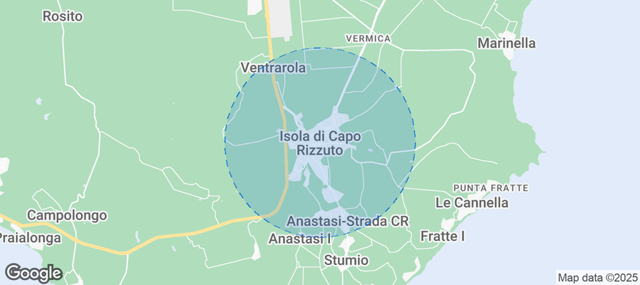 Map of Airbnb listings in Isola di Capo Rizzuto