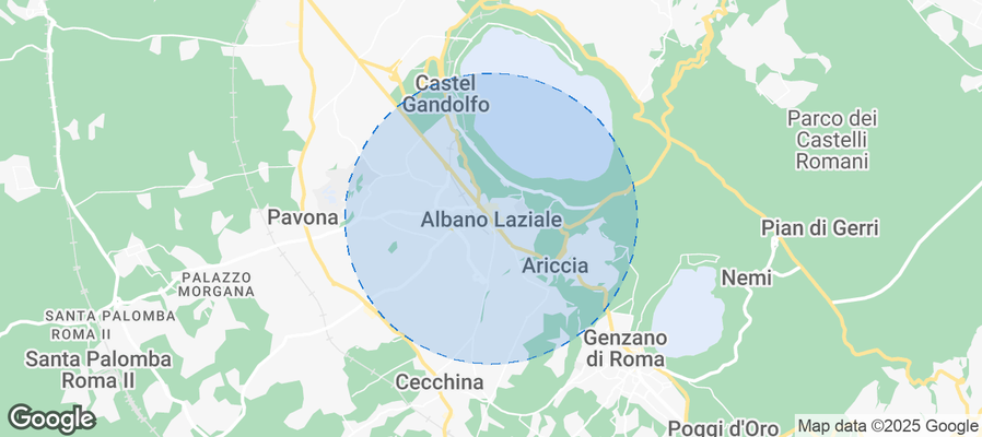 Map of Airbnb listings in Albano Laziale