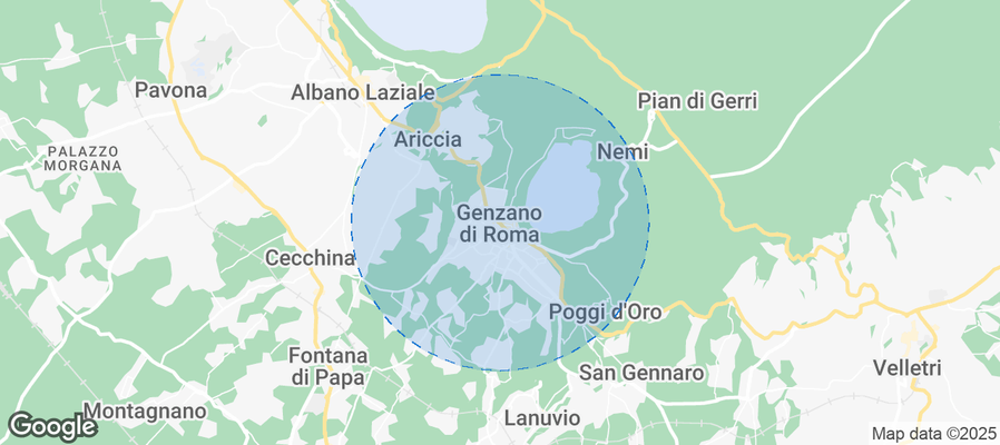 Map of Airbnb listings in Genzano di Roma
