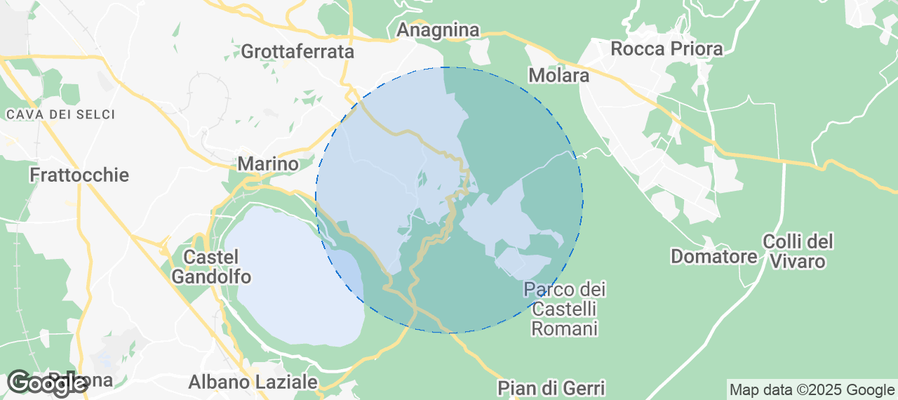 Map of Airbnb listings in Rocca di Papa