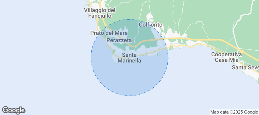 Map of Airbnb listings in Santa Marinella