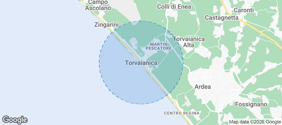 Torvaianica Airbnb map