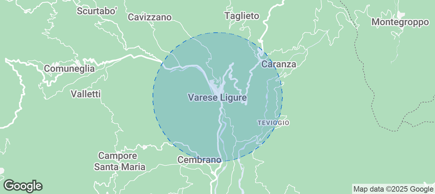 Map of Airbnb listings in Varese Ligure