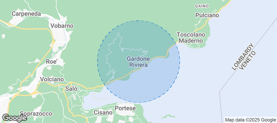 Map of Airbnb listings in Gardone Riviera