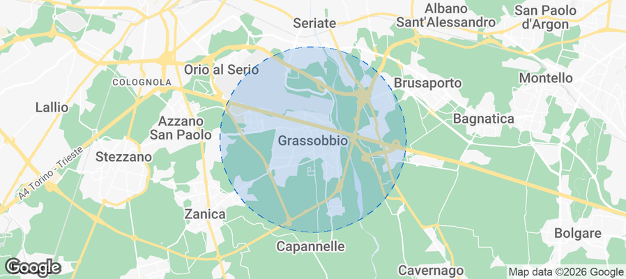 Grassobbio Airbnb map