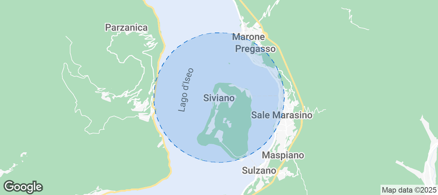Map of Airbnb listings in Monte Isola