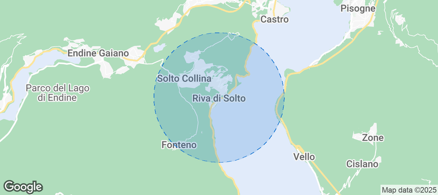 Map of Airbnb listings in Riva di Solto