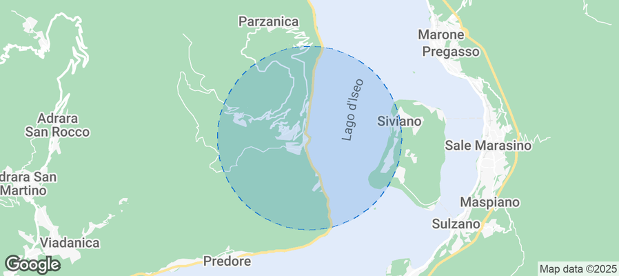 Map of Airbnb listings in Tavernola Bergamasca