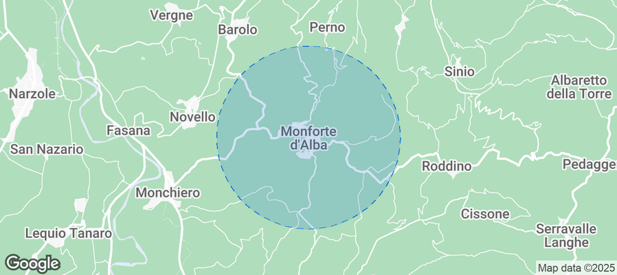 Map of Airbnb listings in Monforte d'Alba