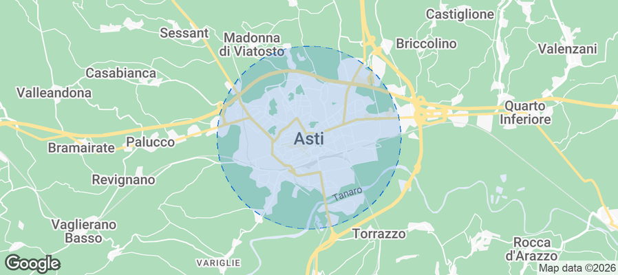 Asti Airbnb map