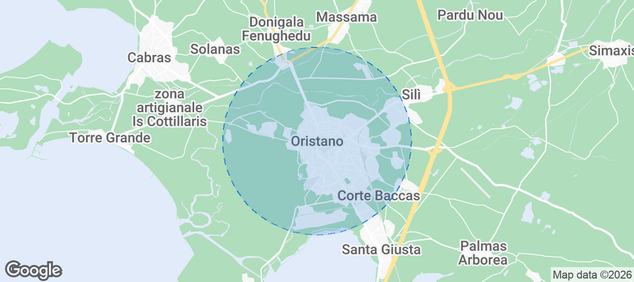 Oristano Airbnb map