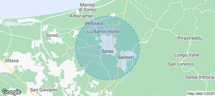 Sorso Airbnb map