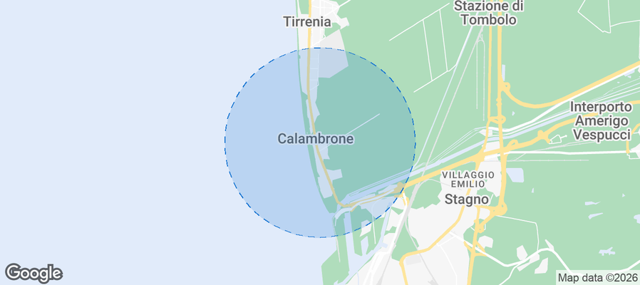 Calambrone Airbnb map