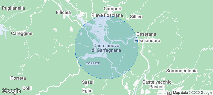Map of Airbnb listings in Castelnuovo di Garfagnana
