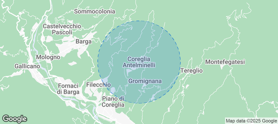 Map of Airbnb listings in Coreglia Antelminelli