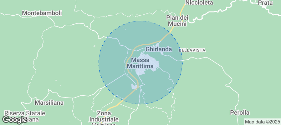 Map of Airbnb listings in Massa Marittima