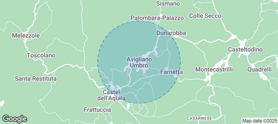 Map of Airbnb listings in Avigliano Umbro