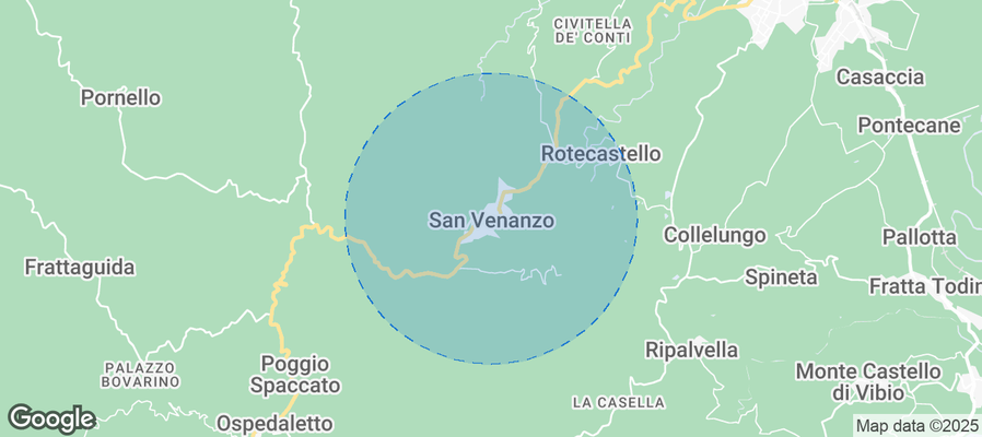 Map of Airbnb listings in San Venanzo