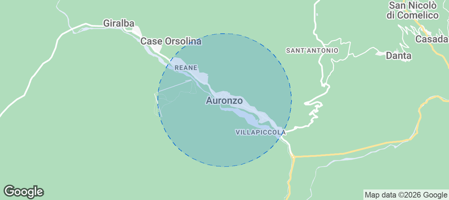 Auronzo Airbnb map