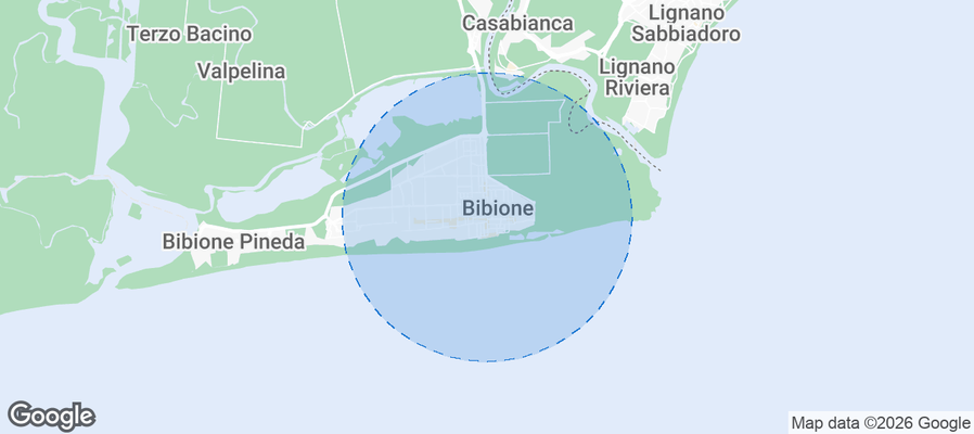 Bibione Airbnb map