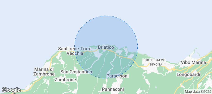 Map of Airbnb listings in Briatico