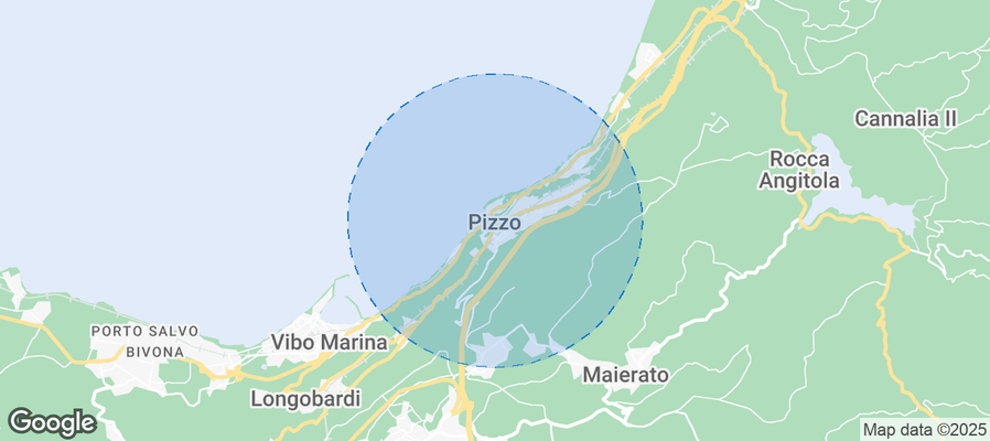 Map of Airbnb listings in Pizzo