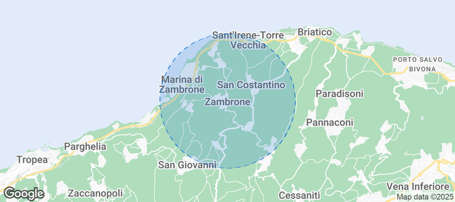 Map of Airbnb listings in Zambrone