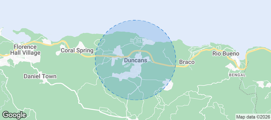 Map of Airbnb listings in Duncans